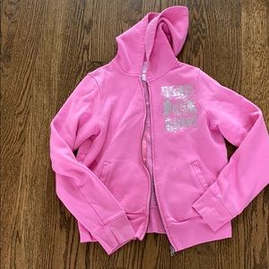 Pink Victoria’s Secret size m zip up hoodie